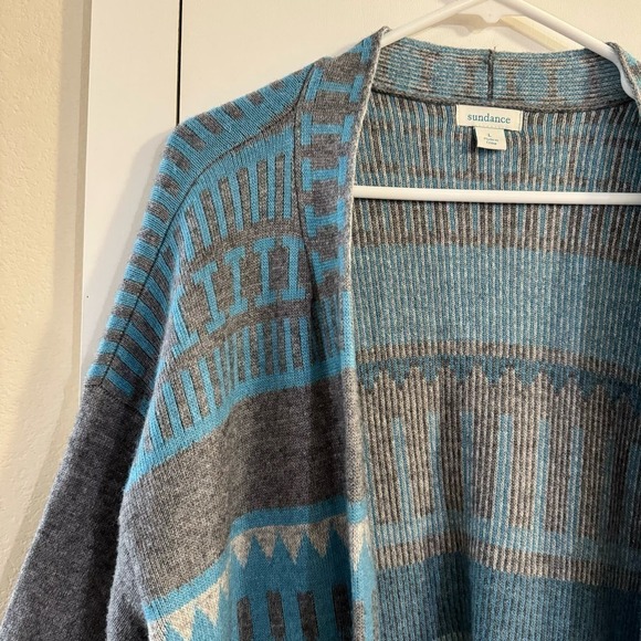 Sundance Quiet Isle Cardigan Sweater Cashmere Wool Blend Southwestern Large - Picture 3 of 9